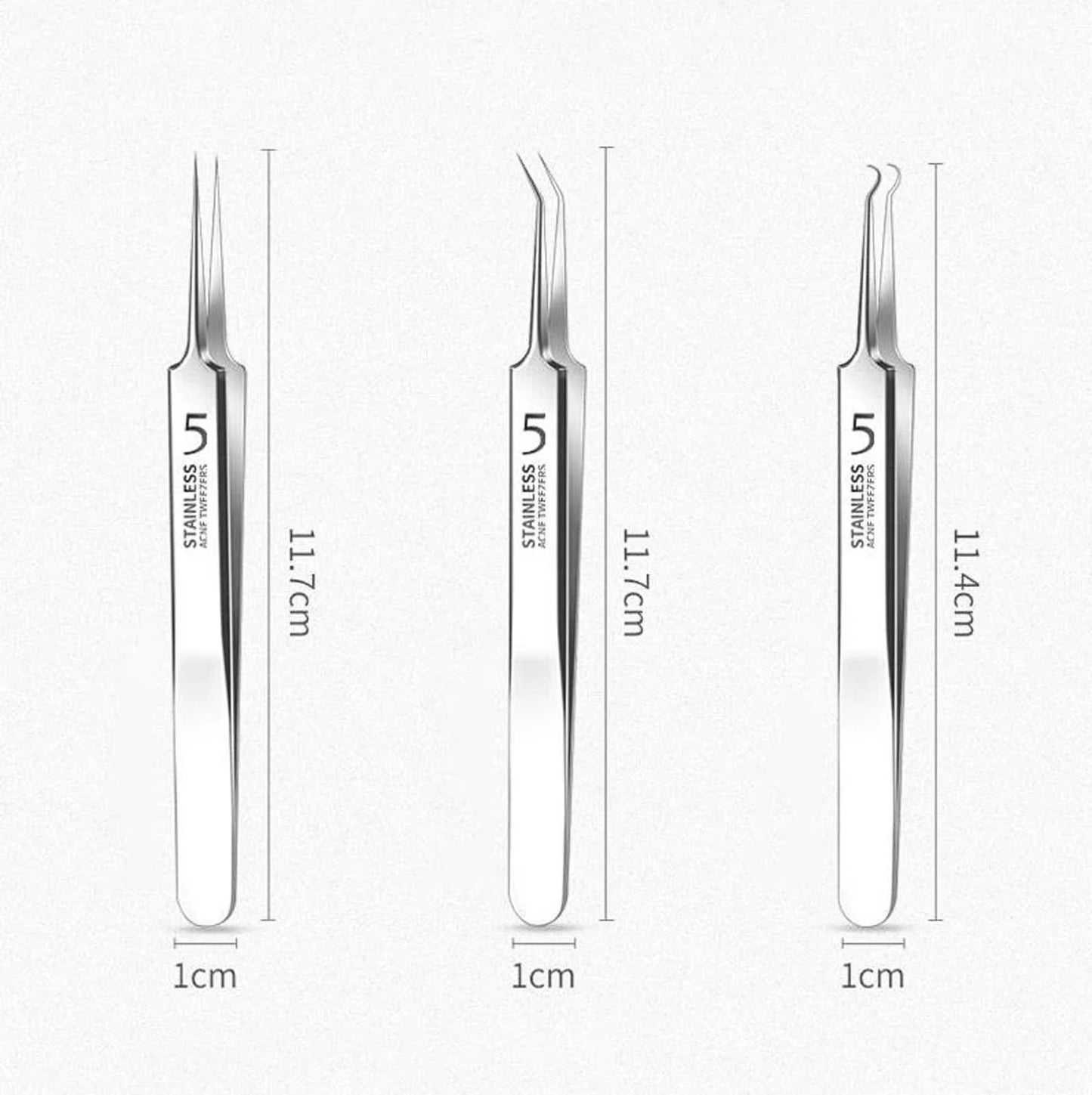 Facial Blackhead Remover Tweezers, Stainless Steel Acne Clip Acne Removal Set Beauty Tool Tweezers, Beauty & Personal Care