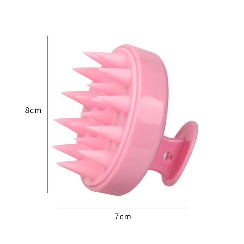 Silicone Shampoo Brush Head Scalp Massage Comb Hair Root Itching Clean the Scalp Thoroughly Body Massage Brush Bath Brush