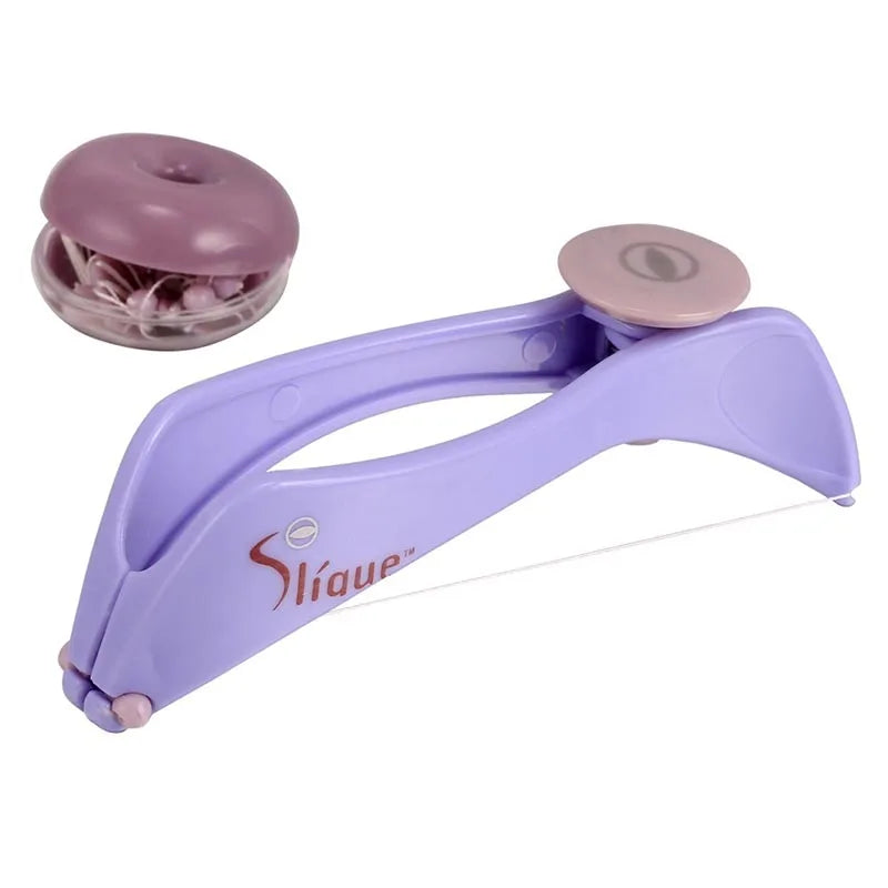 Women Mini Facial Hair Remover Spring Threading Epilator Face Defeatherer Hair Removal DIY Makeup Beauty Tool for Cheeks Eyebrow