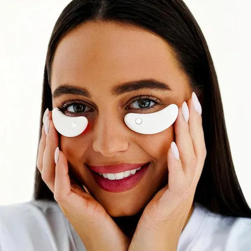 EMS Microcurrent Eye Massager â Red Light Therapy with Gel Patches