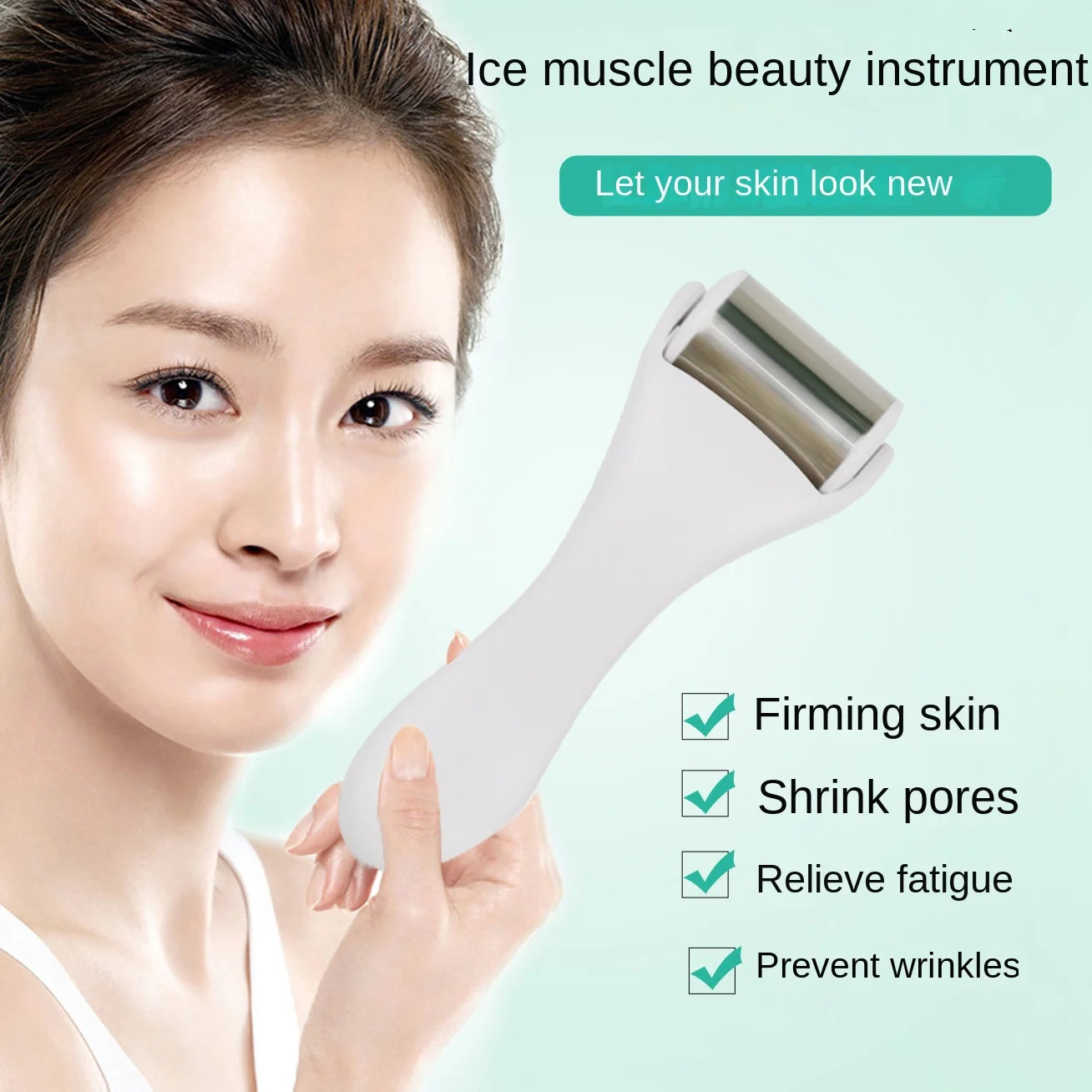Professional Ice Roller – Face & Eye Puffiness Relief, Skin Calming Tool