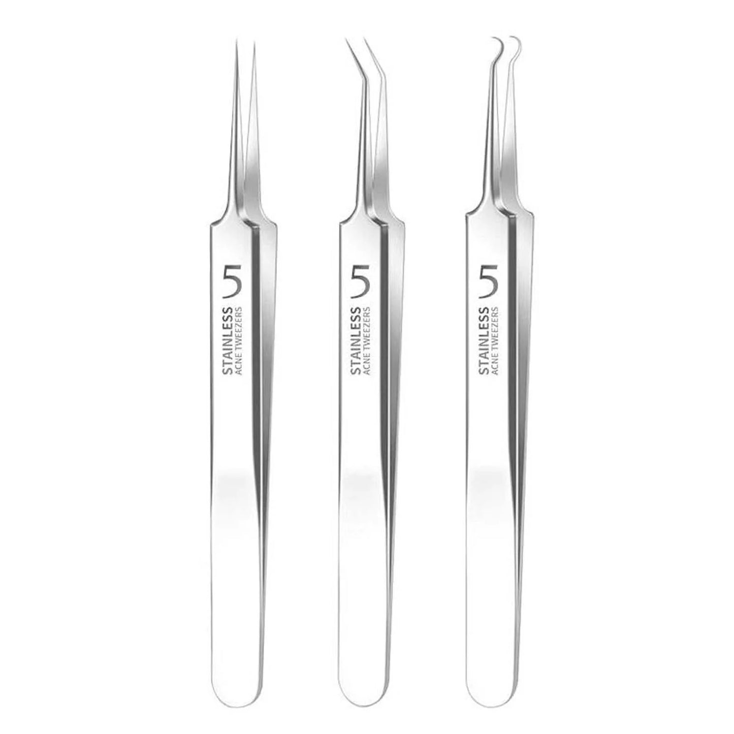 Facial Blackhead Remover Tweezers, Stainless Steel Acne Clip Acne Removal Set Beauty Tool Tweezers, Beauty & Personal Care