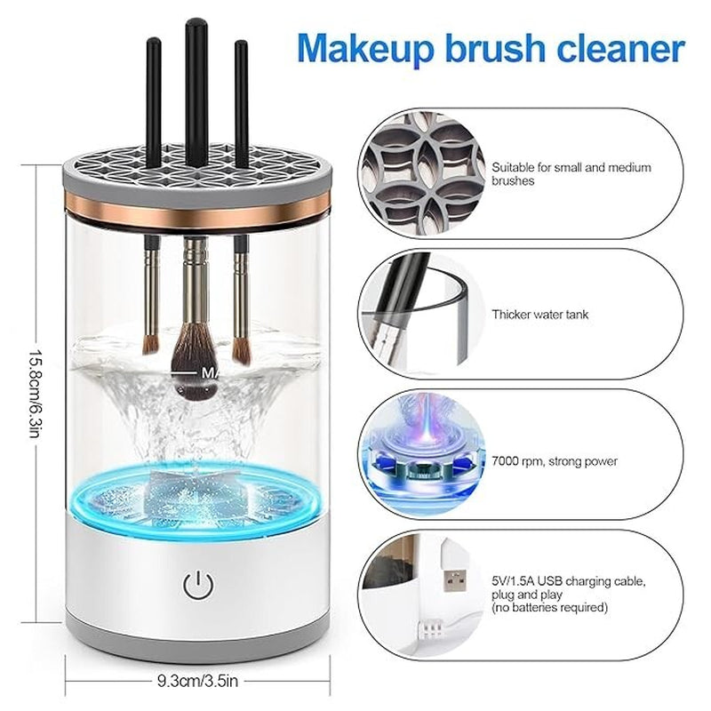 Automatic Brush Cleaner Electric Makeup Brush Cleaning Machine Fast Clean Dryer