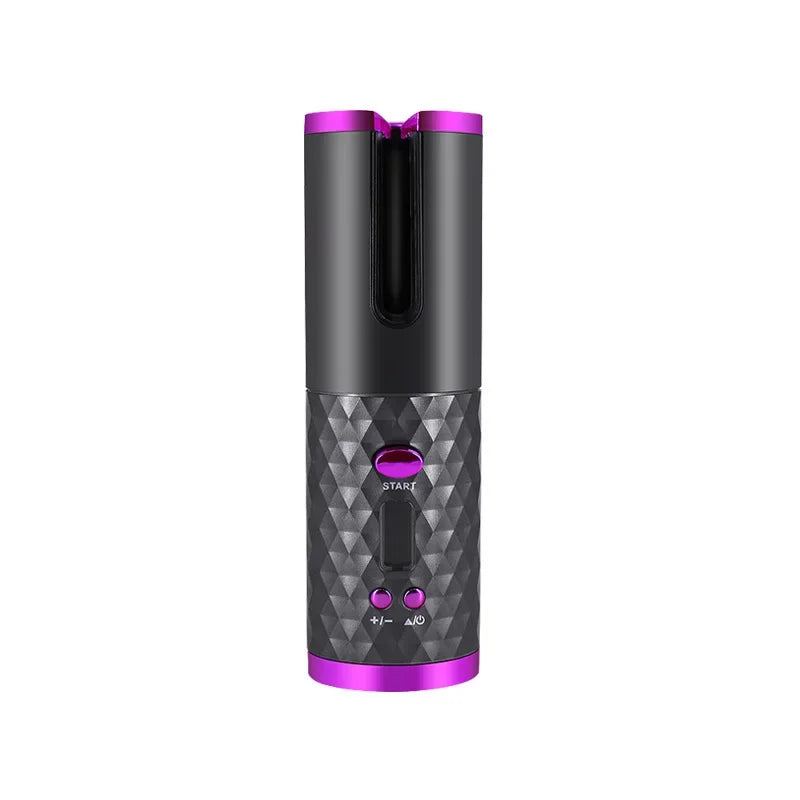 Automatic Wireless Curling Iron with LCD Display – Rotating Design