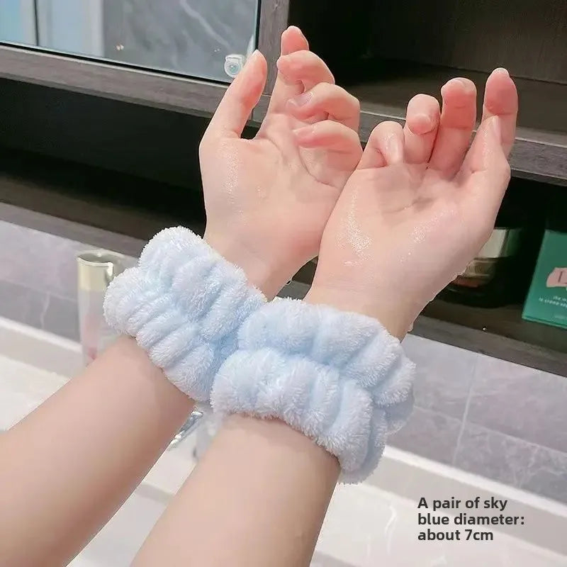 Korean Style Plush Waterproof Wrist Band – Moisture-Proof & Versatile