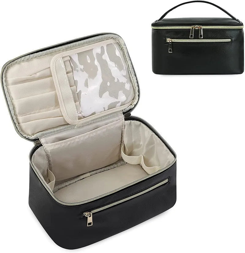 Makeup & Toiletry Bag – Multi-Grid Travel Cosmetic Storage
